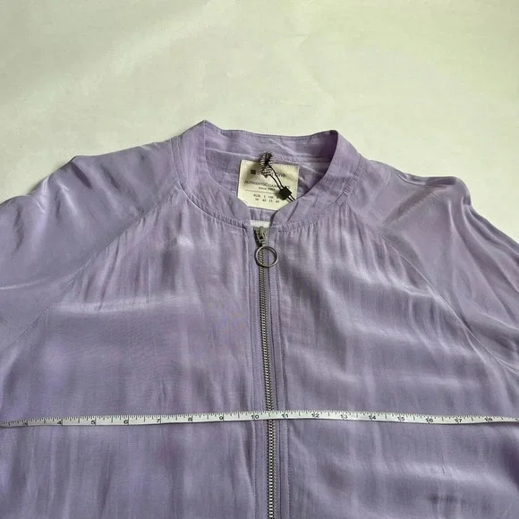 Street One Womens Long Sleeve Lilac Light Purple Silky Bomber Jacket US 8 NWT - Picture 5 of 5